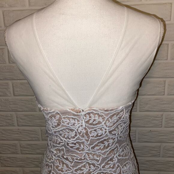Dress the Population Tegan Illusion Mesh Embroidered Lace Cocktail Dress NEW S - Picture 9 of 13